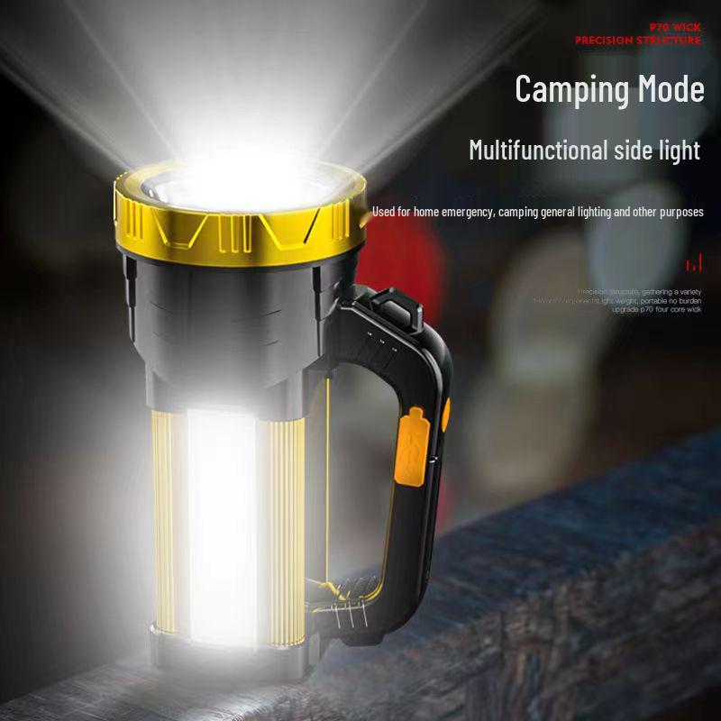 Ultra-Bright Rechargeable High-Power Handheld Flashlight for Outdoor and Home Use