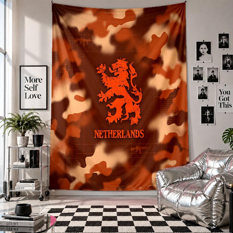 Netherlands Football Wall Tapestry Home Decor Wall Hanging Cloth for Bedroom Living Room Background