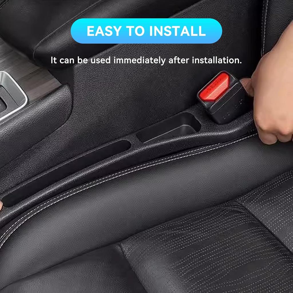 2PCS Car Seat Gap Filler Organizer,Multifunctional Car Gap Filler Organizer Storages Function ,Universal Console Catcher Between Seats Cars Interior