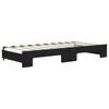 Extendable Daybed with Mattresses Black 90x190 cm Fabric
