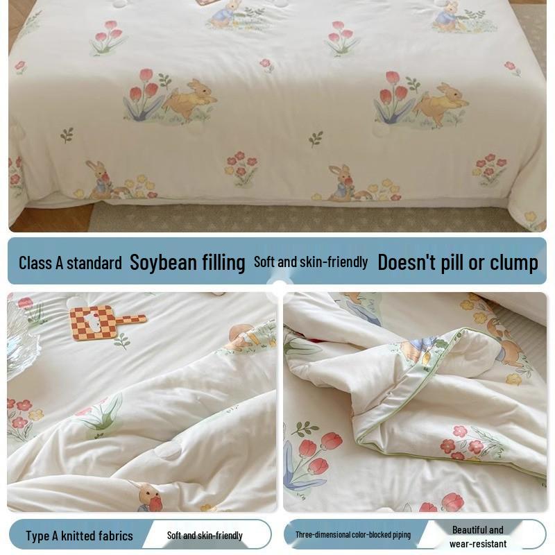 Leichte Baumwoll-Kinderbettdecke - Maschinenwaschbare Sommerdecke