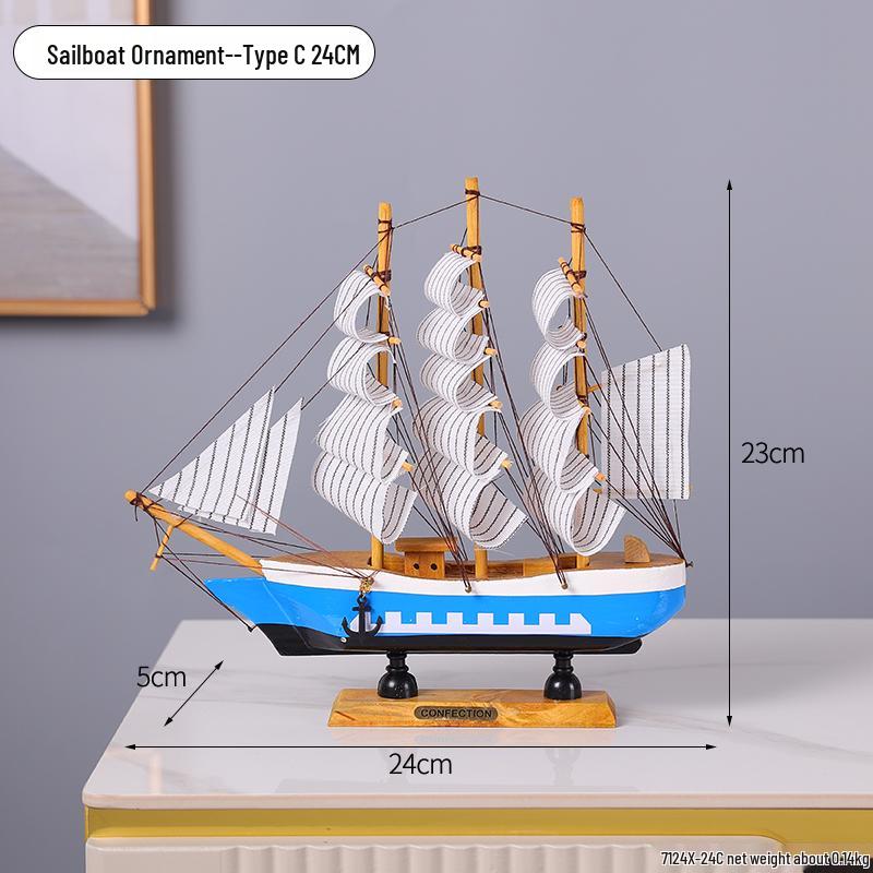 Segelboot Ornament - Modell für ruhige Fahrt zur Dekoration von Zuhause oder Büro