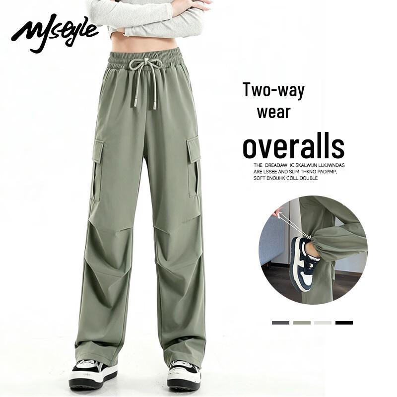 Women s Casual Wide-Leg Cargo Pants XL