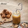 Küchenutensil für dicke Saucen, Edelstahl Erdnussbutter Rühr- und Schaber, S-förmiger Naturnuss Handmixer, Marmeladen-Gadgets Spatel Glas-Schaber