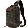 Vintage Canvas Zip Chest Bag Waterproof Men'S Crossbody Vintage Shoulder Bag Custom Men'S Unisex Crossbody Bag
