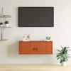 Wall Cabinet Wax Brown 80 x 30 x 30 cm Solid Pine Wood