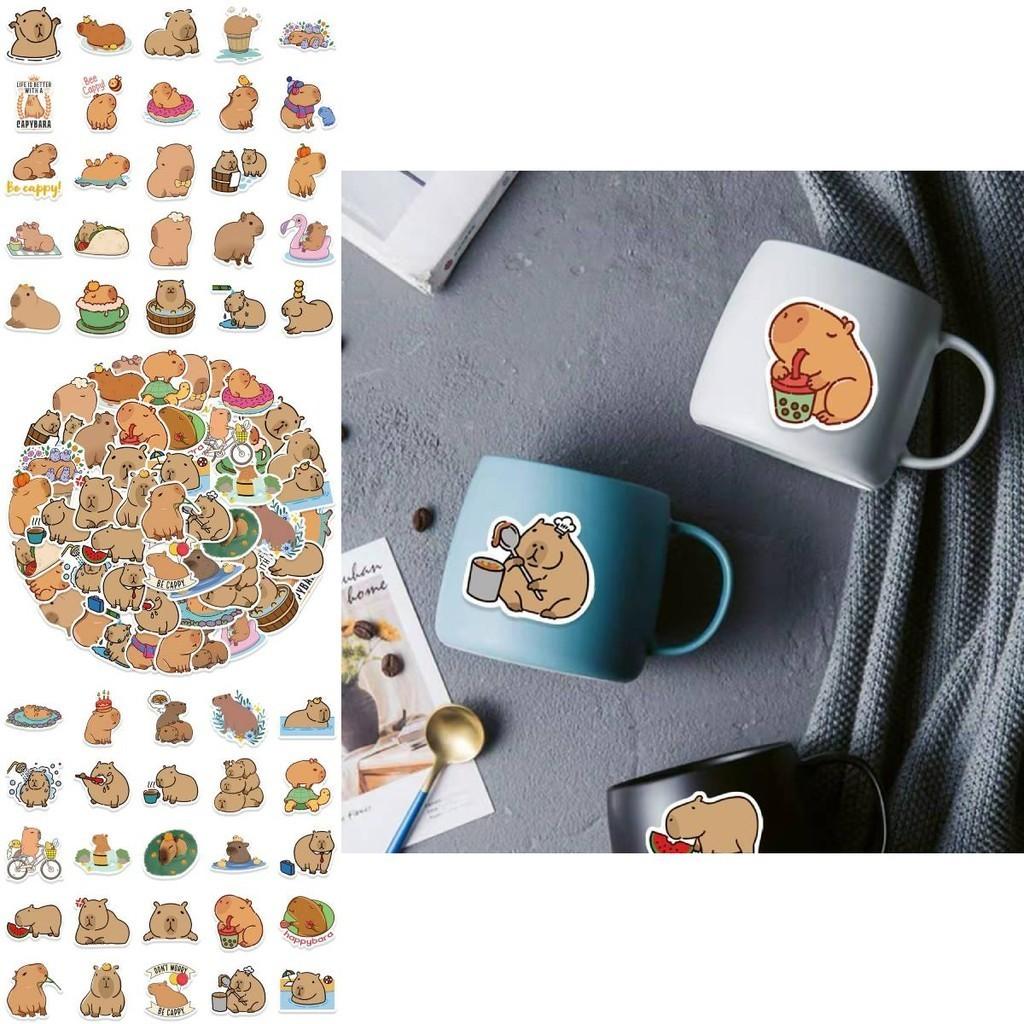Cute Cartoon Capybara Stickers 50 Pack Waterproof For Skateboards Luggage And Phones