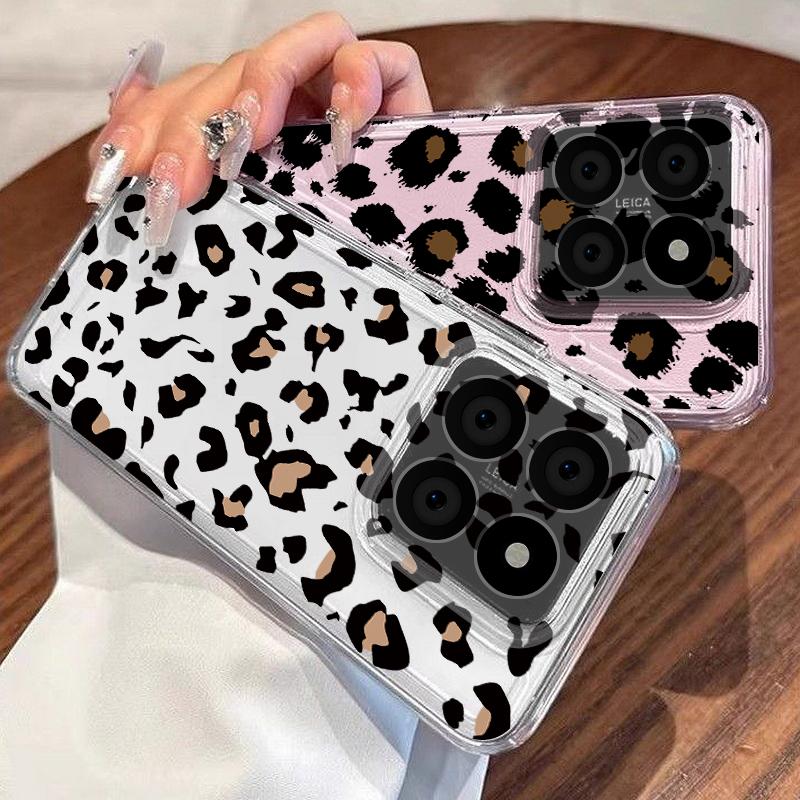 Leopard Print Phone Case For Xiaomi Redmi Note 15 Pro 4G Funda Redmi Note 14 13 Pro 5G Clear TPU Silicone Soft Cover