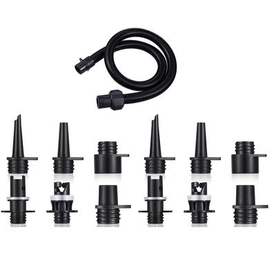 Kit de 6 pièces Pompes à air gonflables Tuyau Embout Adaptateur de tube de pompe à air pour kayak Connecteur de tuyau de pompe à air Accessoires pour bateau gonflable SUP