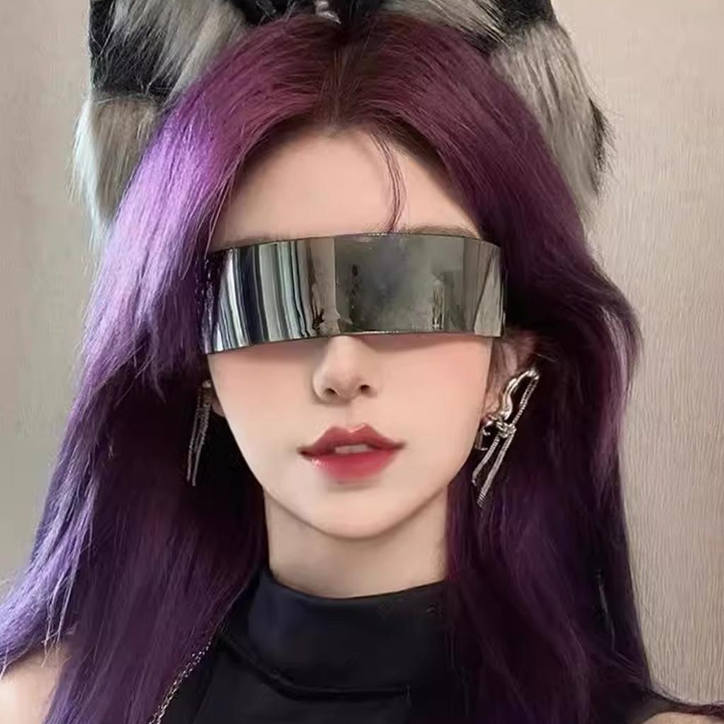 Futuristic Rimless Eyeglasses Rimless Futuristic Glasses Halloween Fancy Dress Costume Accessories for Women Men