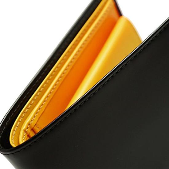 ETTINGER Leather Bifold Wallet Purse Black BILLFOLD WITH 3 COIN PURSE BH141JR BLACK [Ettinger] Men's (Coin Included) C/C & [Item]