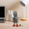 Wind Up Tinplate Toy Walking Robot Vintage Lovely Collection Figurine for Adults Teens