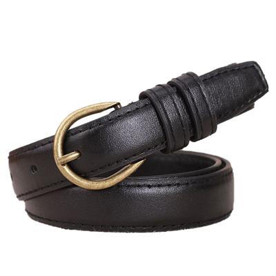 Damen Quadratische Schnalle Dornschließe Jeans Schwarzer Gürtel Damen Vintage Riemen PU-Leder