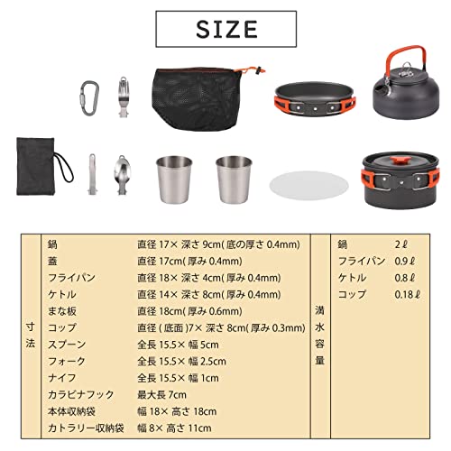 Takeda Corporation [Outdoor Cookware Set] Black 18 X 18 X 12 Cm Camping Cooker 13-Piece Set CPCST-13
