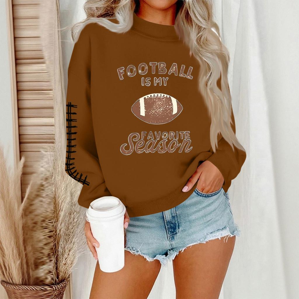 Women's Casual Fashion Round Neck Long Sleeve Halloween Printed Sweatshirt