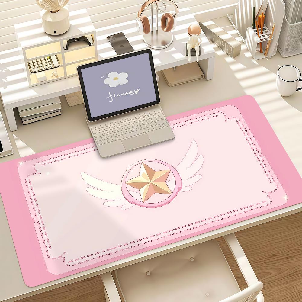 Anime Ccardcaptor Sakura Cartoon Mouse Pad Anti Slip Rubber Edge Locked Thickened Laptop Gaming Desk Mat
