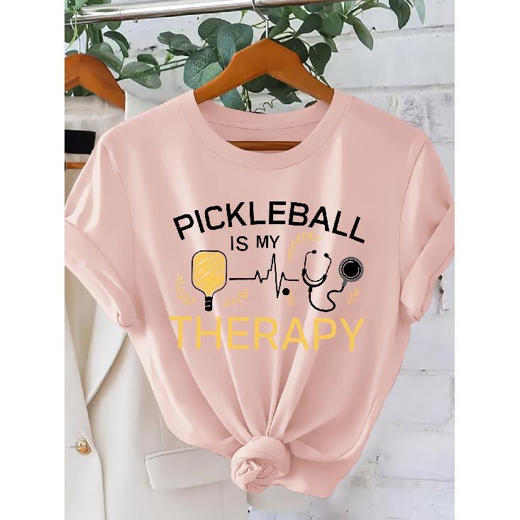 Pileball is my Relax Medical Element Healing Style Printed Fashion Retro Style Women's Short Sleeve Spring and summer casual, versatile, elegant