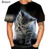 2024 Hot Sale 3d Printing Cute Cat T Shirt Men/women Fashion Short Sleeve Tee Tops Kid Streetwear Casual Harajuku O Neck T-shirt