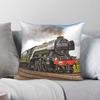 Flying Scotsman Eisenbahn Quadratische Kissenhülle Polyester Leinen Samt Kreativ Reißverschluss Dekorative Kissenhülle Sofakissenbezug 18"