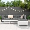 VidaXL Garden Lounge Set 4 Pcs White Solid Pine Wood, Outdoor Sofa Set, Garden Sofa Set, 3250785