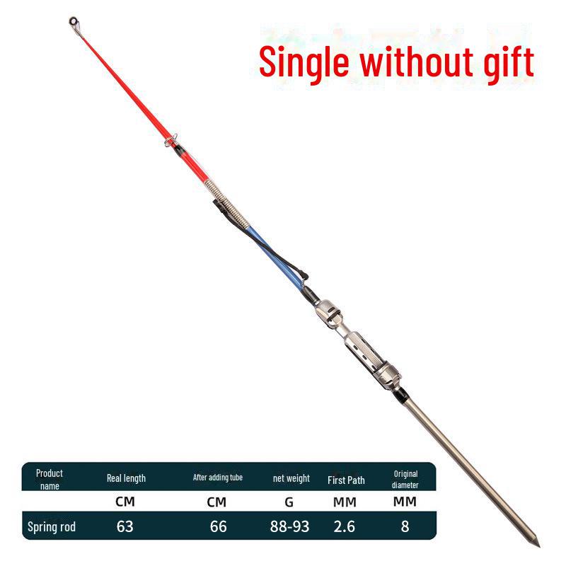 New Automatic Long-Distance Self-Elastic Sea Fishing Rod with Ground-Inserted Spring Mechanism