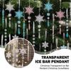10Pcs Transparent Acrylic Christmas Tree Ornaments  Holiday Party Supplies