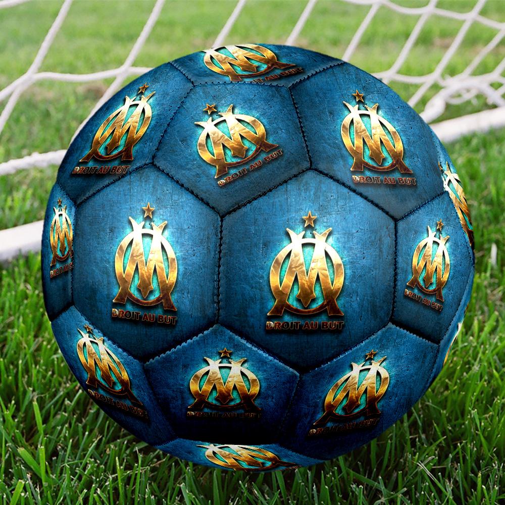 MarseilleSoccer Ball Colorful All Ages Machine Stitched PVC Competition Ready Durable High-Bounce