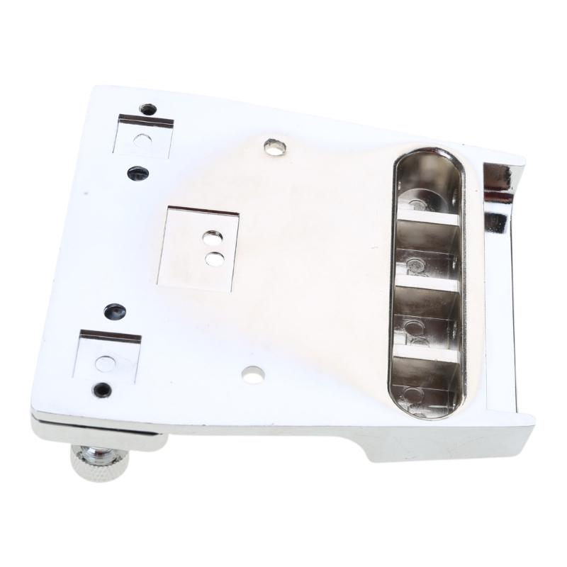 4 String Electric Bass Guitar Bridge Hard Tail Fixed Bass Guitar Bridge Roller Saddles Bridge for Bass Guitar Part