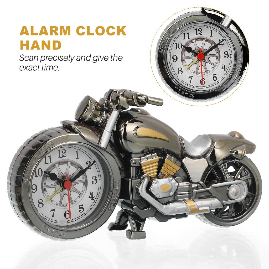 Vintage Motorcycle Alarm Clock Quartz Core Accurate Timing Decorative Unique Gift for Motor Lovers Creative Home Decor