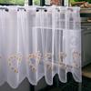 baizihuahu Lace Short Curtain, Half Windows French Style Hollow Gauze Sheer, Dustproof Curtain for Cabinets Bay