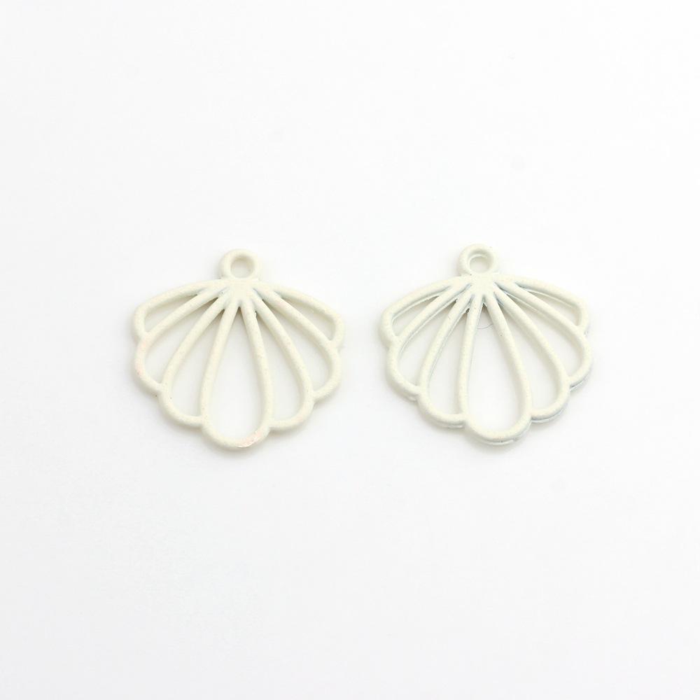 5Pcs Zinc Alloy Scallop Charms Hollow Out DIY Jewelry Earring Making Accessories Scallop Pendant