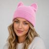 Koreanischer Stil Mütze Niedliche Ohren Pullovermütze Niedliche Strickmütze Herbst