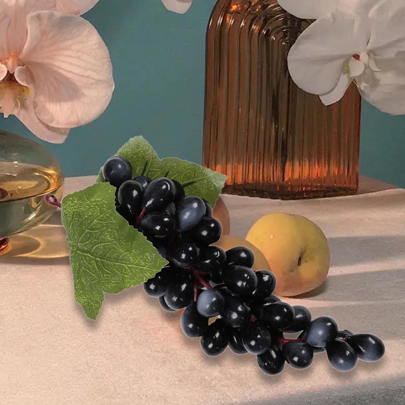 

Artificial Grape Figurine Realistic Table Centerpieces Lifelike Fruit Model