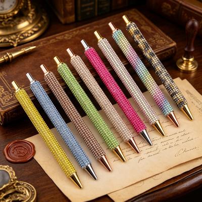 Luxus Funkelnder Strass-Kugelschreiber, Geeignet für Geschenke an Freunde, Tagebuchschreiben und Bürobedarf