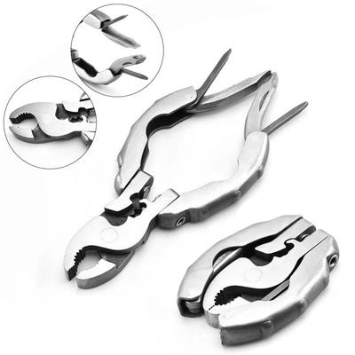 1 יחידה פלייר כיס קוצץ חוטים 9 ב-1 פלייר מחזיק מפתחות קמפינג מברג מתקפל