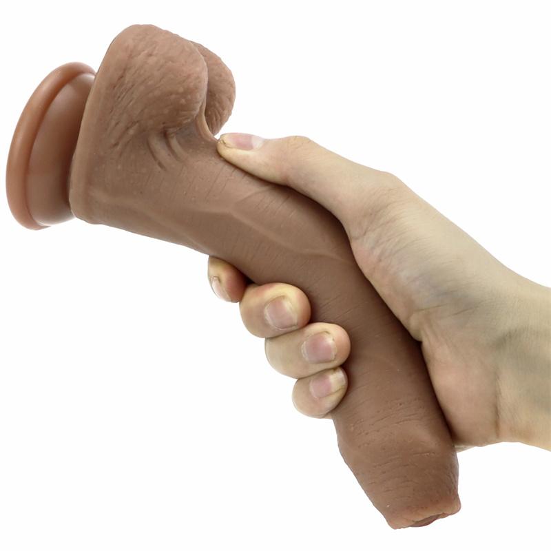 Sıvı Silikon Maruz Kalan Glans Sünnet Derisi Sahte Yumuşak Penis Eğlenceli Seks ile Sahte Penis Kadın Mastürbasyon Cihazı Orgazm Yetişkin Ürünleri