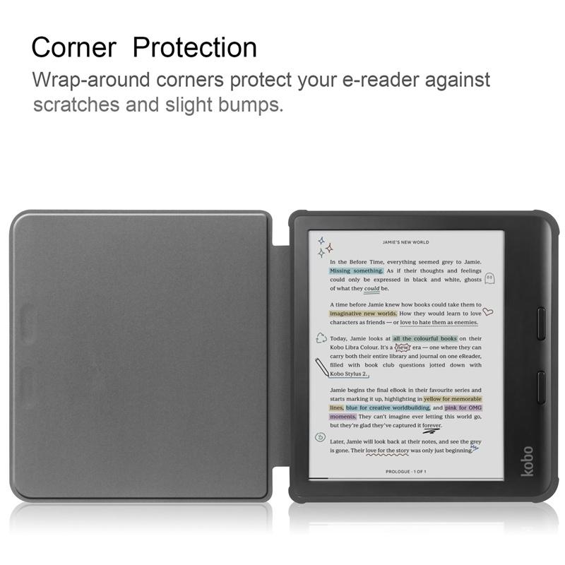 For Funda Kobo Libra Colour 2024 Case 7" Painted Smart Leather Cover for Coque Kobo Libra Colour Case Sleep Cover 7 Inch