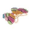 Rhinestone Butterfly Brooch Retro Safety Colorful Butterfly Crystal Brooch Pin Decoration Gift for Women Girls