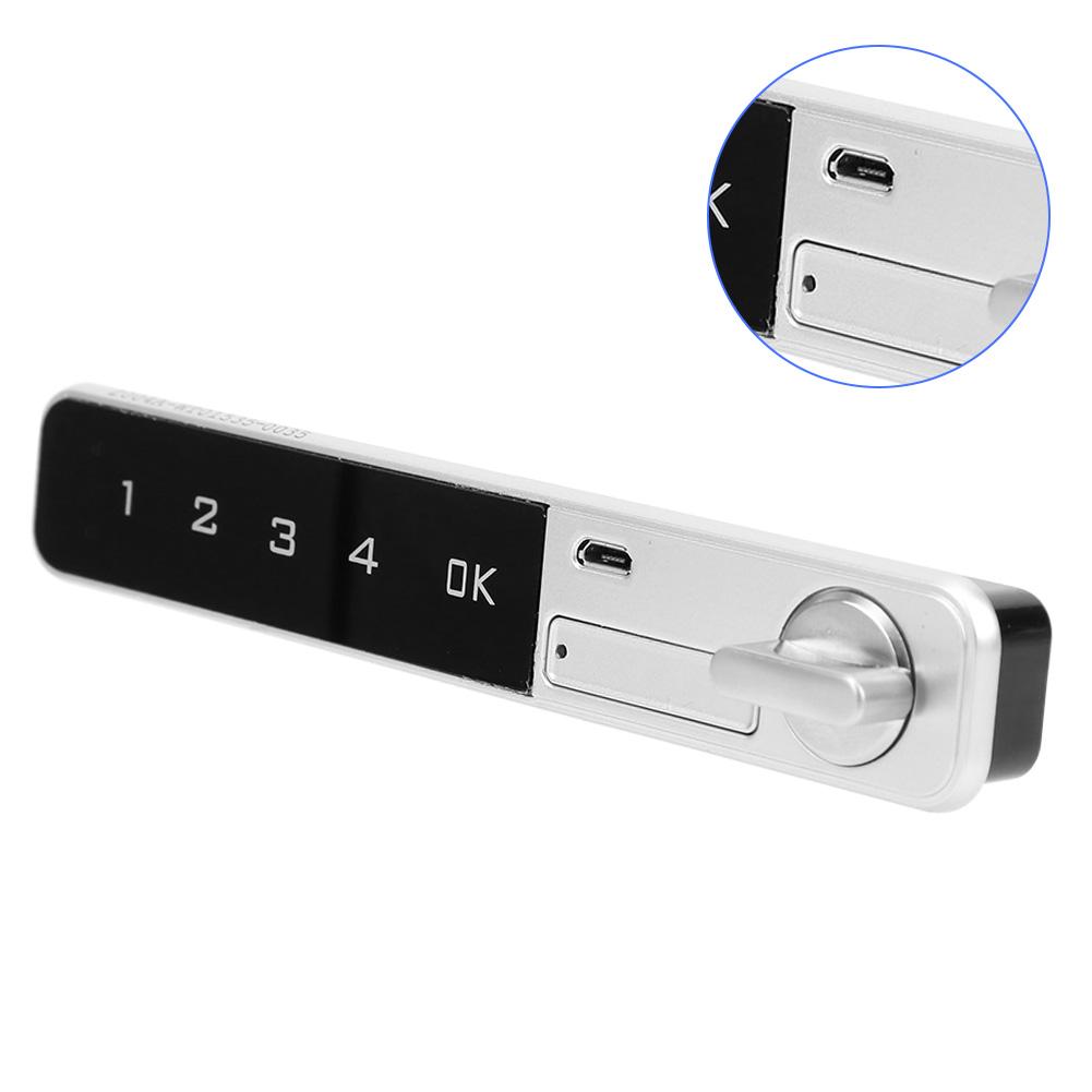 Smart Password Lock Zinc Alloy Touch Keypad Flat Bolt for File Cabinet Wardrobe