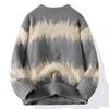 Herren Colorblock Rundhals Langarm Pullover - 2025 Winter Locker Gestrickt, Dicke Warme Basisschicht.