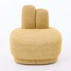 Cozy Bunny-Ear Fabric Ottoman - Fixed Upholstered Stool with Cute Ears, No Storage, Not Removable