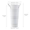 4Pcs French Floral Bucket Storage Plant Planter for Balcony Deck Front Porch