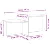 Coffee Table Grey Sonoma 100 x 50 x 40 cm Particleboard