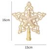 Festive Gold Glitter Snowflake Christmas Tree Top Star Decoration for Trees Wreaths Garlands and Holiday Table Displays