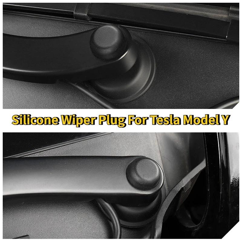 For Tesla Model Y 2021-2024 Car Wiper Protective Cover Wiper Dustproof Protection Bottom Sleeve Car Wiper Hole Cover Accessories