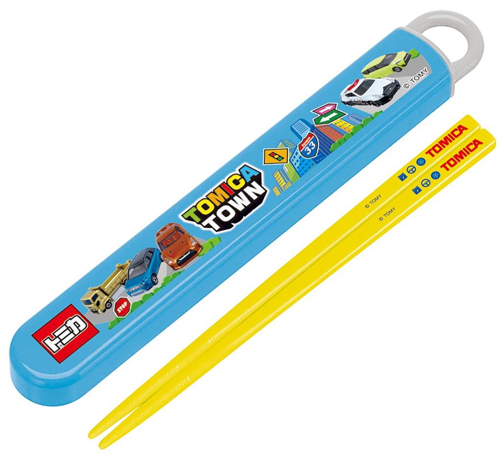 Skater Chopsticks and Chopstick Case Made in ABS2AM Children's Set, Tomica, Japan,