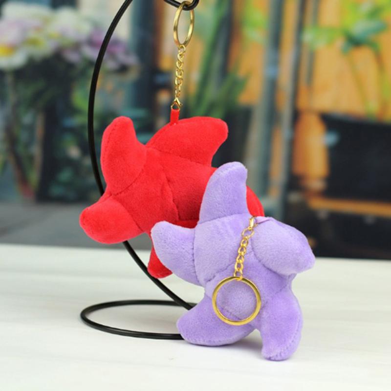 Cute Cartoon Ocean Plush Pendant Keychain Stuffed Backpack Keychain Decorative Pendant