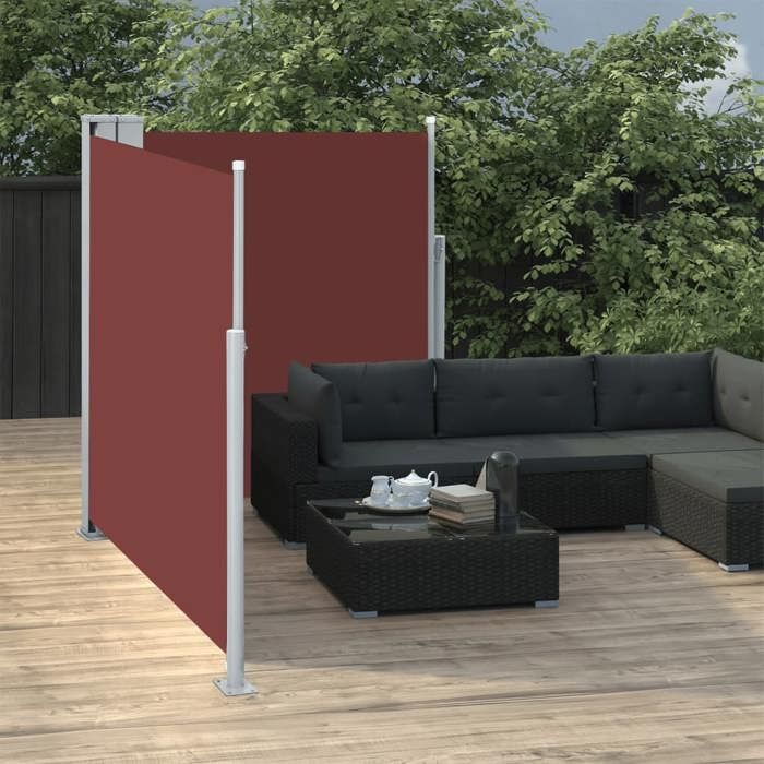 VidaXL Auvent latéral rétractable Marron 140 x 600 cm