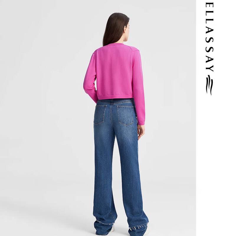 ELLASSAY Women's Sweet Cool Wool Knit Sweater