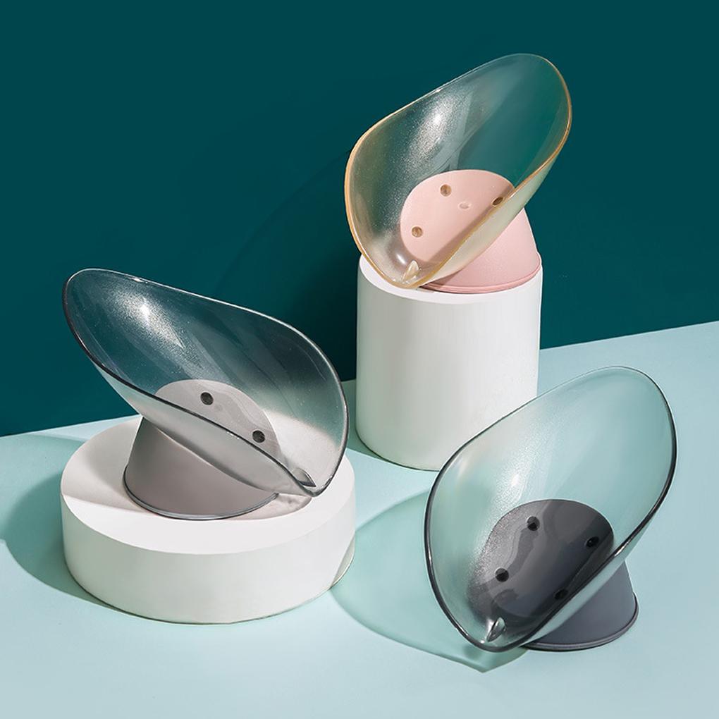 Storage Box Sucking Container Leaf-shaped Draining Organizer for Kitchen Bathroom